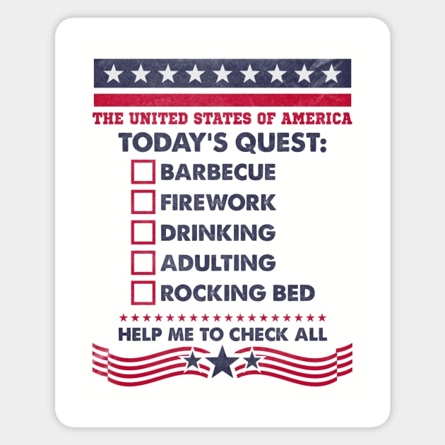 Today's Quest | 4th Of July Sticker by POD Anytime